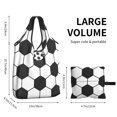 Soccer Ball White and Black Portable shopping bag Lightweight, Recycled