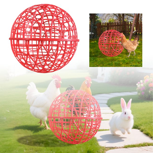 Spherical Mobile Chicken Rolling Circular Chicken Cage Rabbit Running Net Pet Cage Outdoor Farm Pet for outside Stand Large Pethouses for Outdoors with Pole Large Pet for outside Not Hanging Large Pet