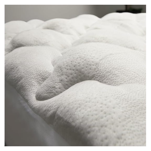 Full Size Rayon from Bamboo Mattress Topper – Thick, Plush, and Cooling Mattress Pad, Machine Washable Mattress Topper for Full Bed