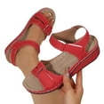 thumbnail image 4 of LOVZFMLL Sandals for Women 2025 Casaul Outdoor Hiking Walking Wedge Sandals Comfort Open Toe Ankle Straps Summer Shoes for Travel Beach Vacation Red 7.5, 4 of 9