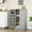 Gray, variant on Glavbiku Kitchen Storage Cabinet with 5-Tier Shelves, 12 Side Racks, Adjustable Shelves,41"H,Gray
