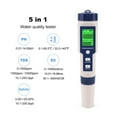 thumbnail image 2 of 5 in 1 TDS/EC/PH/Salinity/Temperature Meter Digital Water Quality Monitor Tester for Pools, Drinking Water, Aquariums, 2 of 7