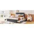 thumbnail image 4 of Sturdy & Spacious Upholstered Bed - 2 Drawers & 1 Trundle, Gray, 4 of 11