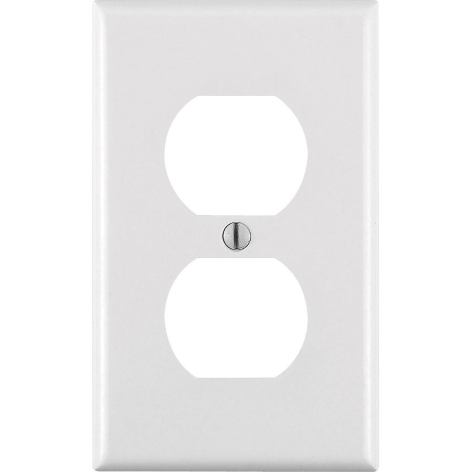 Leviton 88003-000 White 1 Gang Thermoset Plastic Duplex Outlet Wall Plate