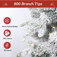 thumbnail image 5 of Firstness 6ft Pre-Lit Christmas Tree with 300 LED Lights Artificial Snow Flocked Xmas Tree, 5 of 9