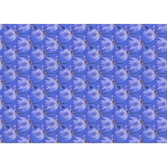 Ahgly Company Indoor Rectangle Patterned Sky Blue Dress Blue Area Rugs, 2' x 4'