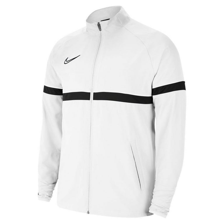 Suavemente responder Vicio Nike Men's Dri-FIT Academy Knit Soccer Track Jacket, CW6113-100  White/Black, Large - Walmart.com