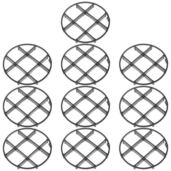 UPOUART 10-Pack Black Plastic Pot Feet for Outdoor Plant Pots Breathable Planter Supports