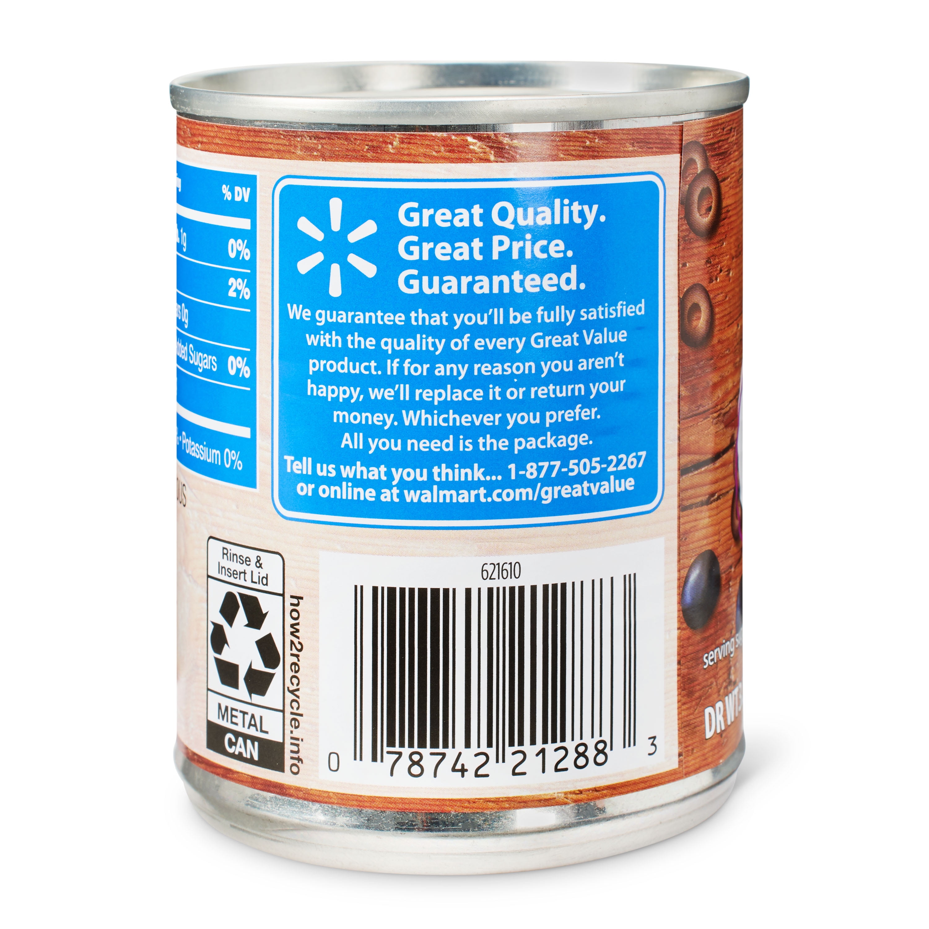 Great Value Sliced Olives, 3.8 oz