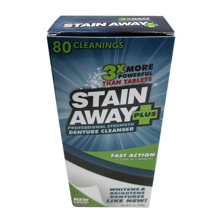 STAIN-AWAY PLUS DENTURE CLEANSER 8.1 OZ