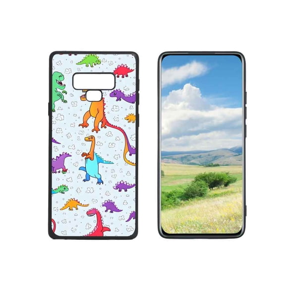 Compatible with Samsung Galaxy Note 9 Phone Case, Cute-Dinosaur-T-Rex-Dino54 Case Men Women, Flexible Silicone Shockproof Case for Samsung Galaxy Note 9