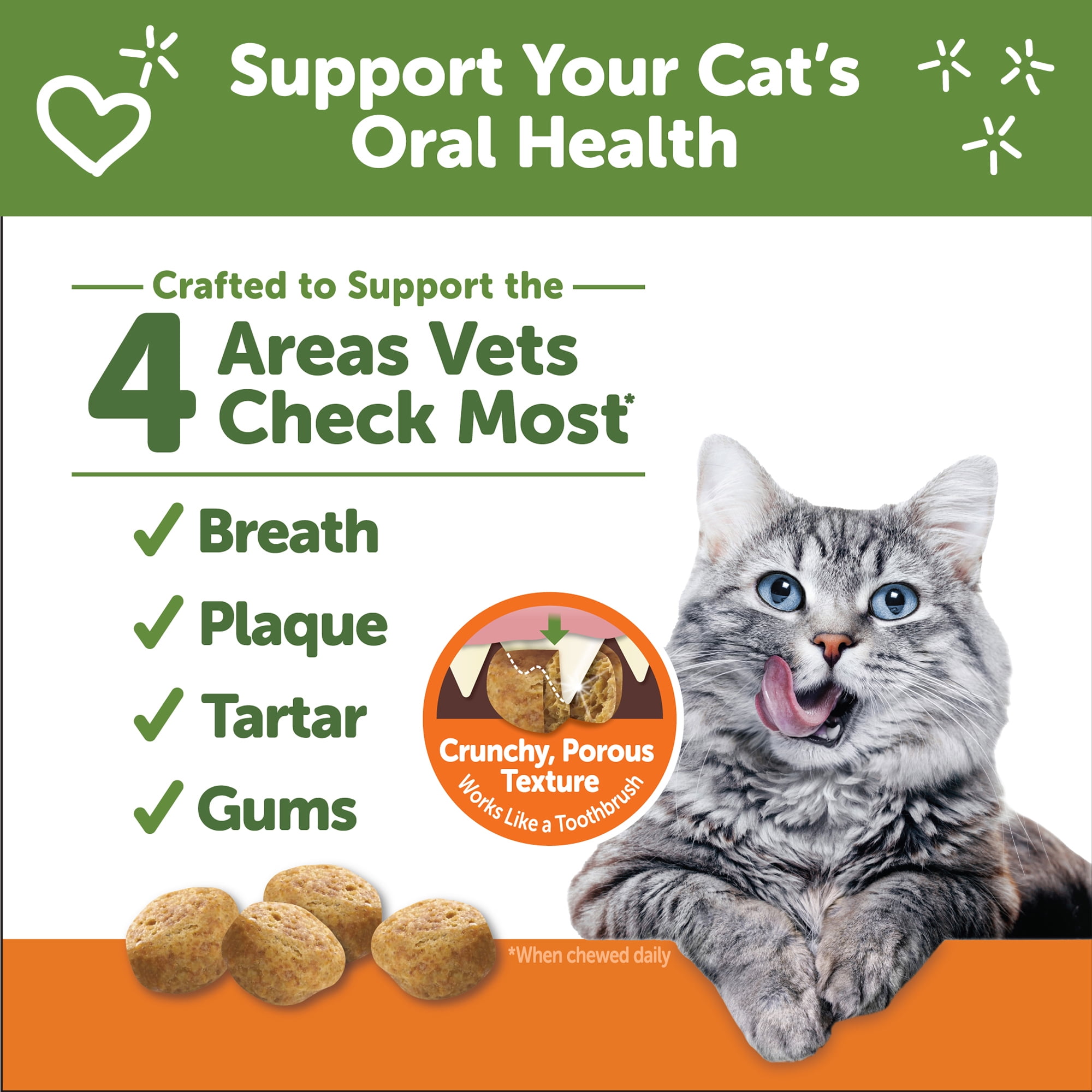 Wellness WHIMZEES Cat Dental Treats, Freshens Breath, Chicken Flavor, 2 oz Bag