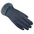 thumbnail image 4 of Clearance Under $10.00 qolati Thermal Winter Gloves for Women Cold Weather Touchscreen Soft Warm Lining Faux Suede Texting Gloves Elastic Windproof Mittens for Driving, 4 of 4