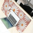 thumbnail image 7 of Daisy Floral Desk Mat 35.4"x15.7" White Daisy Flower Mouse Pad Cute Pink Keyboard Mat Non-Slip Rubber Base with Stitched Edges Desk Mat Large Extended Mousepad Protector for Home Office Gamer Worker, 7 of 7