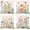 Spring, variant on Farmhouse Pillow Covers 18x18 Set of 4 Spring Summer Throw Pillow Covers Linen Flower Butterfly Bird Decorative Pillowcases for Sofa Couch Living Room Outdoor