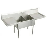 Elkay Wnsf8248lr4 Weldbilt Stainless Steel 96" Floor Mount Double Bowl Food Service