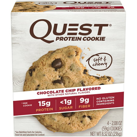 Quest Protein Cookie, Chocolate Chip, 15g Protein, 4