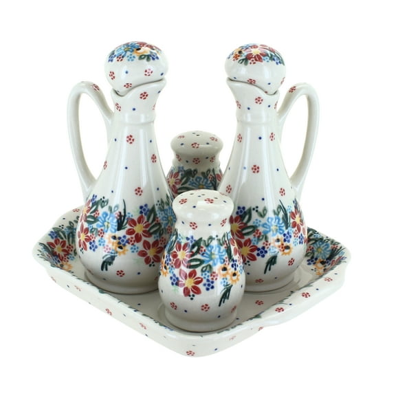 Blue Rose Polish Pottery Tara Table Accessory Set
