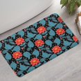 thumbnail image 2 of Pioneer Flower Floral Print Pattern Bathroom Rugs Mat, Non Slip Microfiber Bathroom Rug with Rubber Backing, Soft Mats for Bathroom Floor Tub Shower, 17"x30", 2 of 5