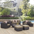 thumbnail image 3 of Modway Convene 8-Piece Outdoor Patio Sectional Set in Espresso/Mocha, 3 of 3
