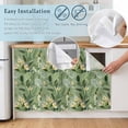 thumbnail image 5 of Green Summer Botanical Cabinet Curtain 35"Wx35"L, Dustproof Under Sink Skirt with Self Adhesive Tape, Yellow Spring Floral Cabinet Curtain Cover for Kitchen Sink, Bathroom Vanity, Laundry Room, 5 of 9