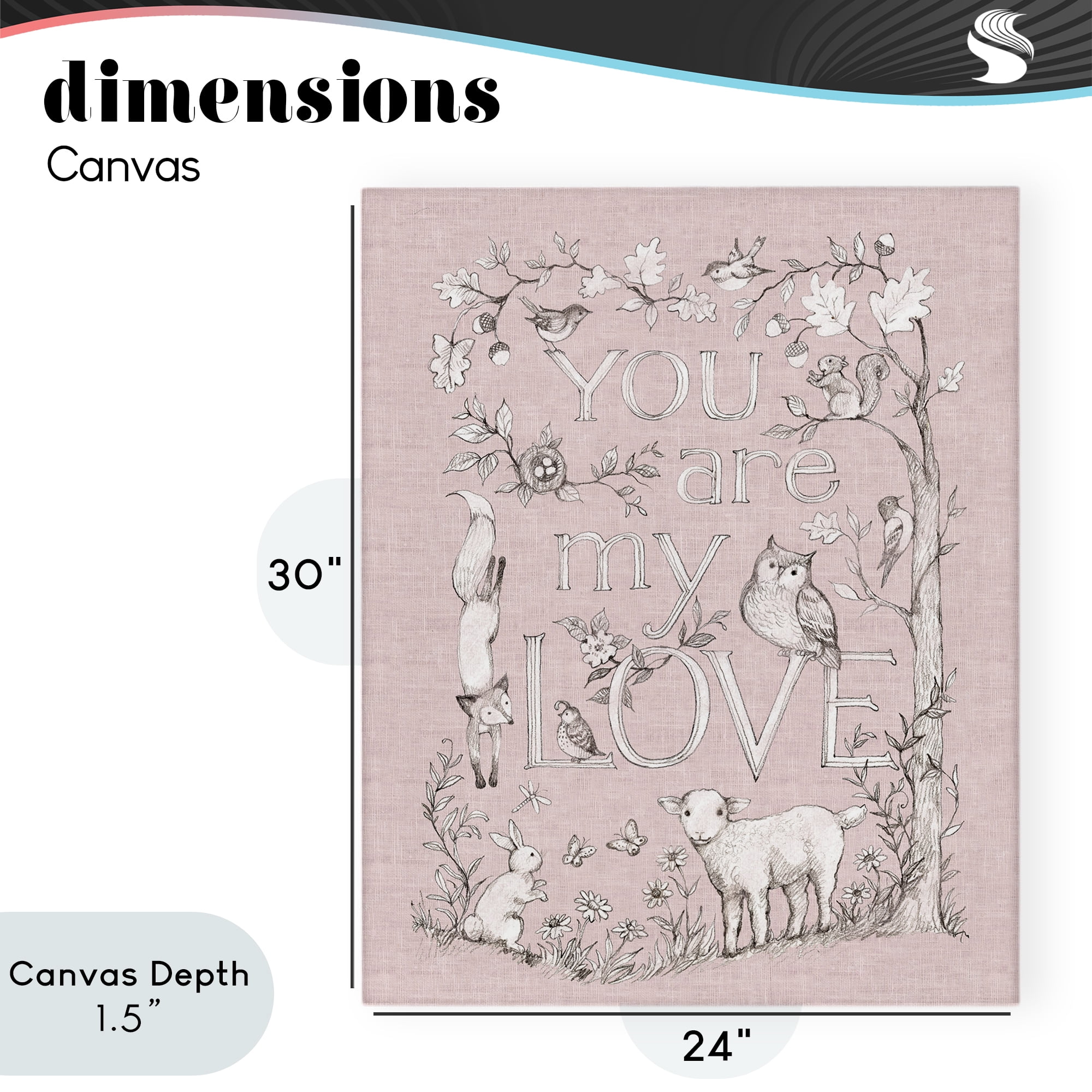 Stupell Industries You Are My Love Canvas Wall Art, design by Susan Winget