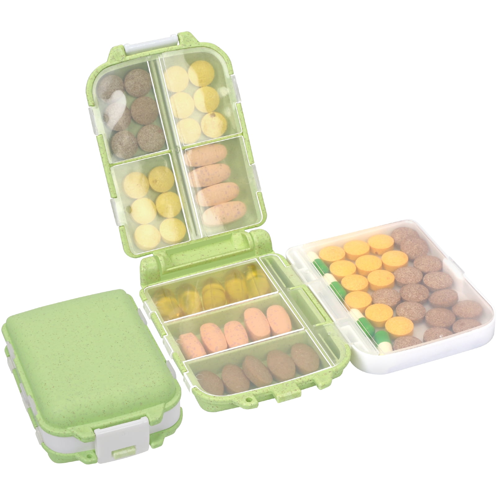 Skycase Pill Organizer, [2 Pack] Pill Cases, [Folding Design] Weekly