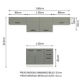 thumbnail image 3 of Cocina Integral Completa Modular Madesa Agata 280cm BG 02, 3 of 5
