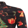thumbnail image 4 of Men‘s Christmas Dress Shirts Fun Printed Long Sleeve Regular Fit Button Down Shirts Light Blue M, 4 of 7