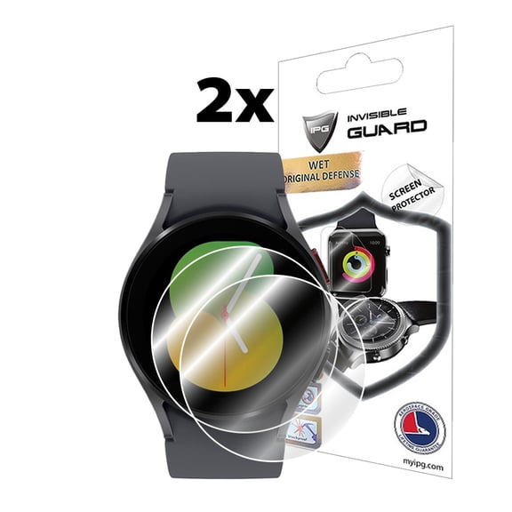 IPG for Samsung Galaxy Watch 5 40 mm Watch Screen Protector (2 Units) Invisible Ultra HD Clear Film Anti Scratch Guard-Smooth/Self-Healing/Bubble -Free for Watch 5 40 mm