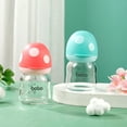 thumbnail image 6 of YOHKOH Glass Bottles Set for Baby,2 Pack,(4 ounce),Blue,Newborns Gift Set, 6 of 7