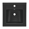 thumbnail image 2 of 18" Ceramic Square Vanity Sink Top in Matte Black, 2 of 8