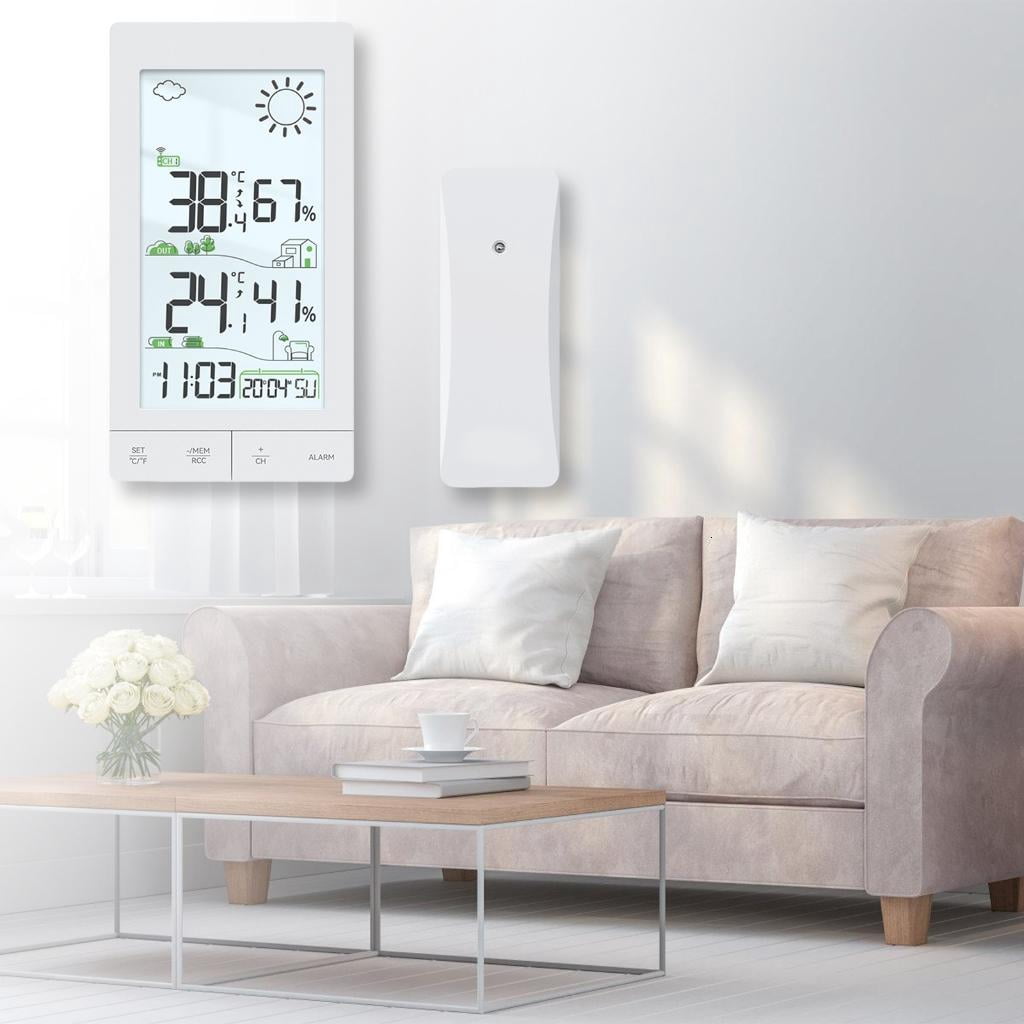 CEORPER Temperature moisture Monitor Wireless Weather Stations with touch screens for Home