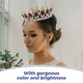 thumbnail image 5 of VERDANVERSE 8Pcs Bridal Tiara Rhinestone Crown Circular Zinc Alloy Rhinestone Headpiece for Women Wedding, 5 of 5