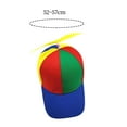 thumbnail image 5 of Segolike Baseball Cap, Colorful Adjustable Cute Baseball Cap Rainbow Helicopter Propeller Hat Funny Clown Hat for School Girl Adult Boy - Blue brim, 5 of 10