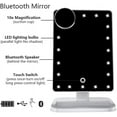 thumbnail image 2 of Touch Screen Vanity Mirror with Lights, Bluetooth, Wireless Audio Speaker, Dimmable Light, Detachable 10X Magnification - Rechargeable, 2 of 4