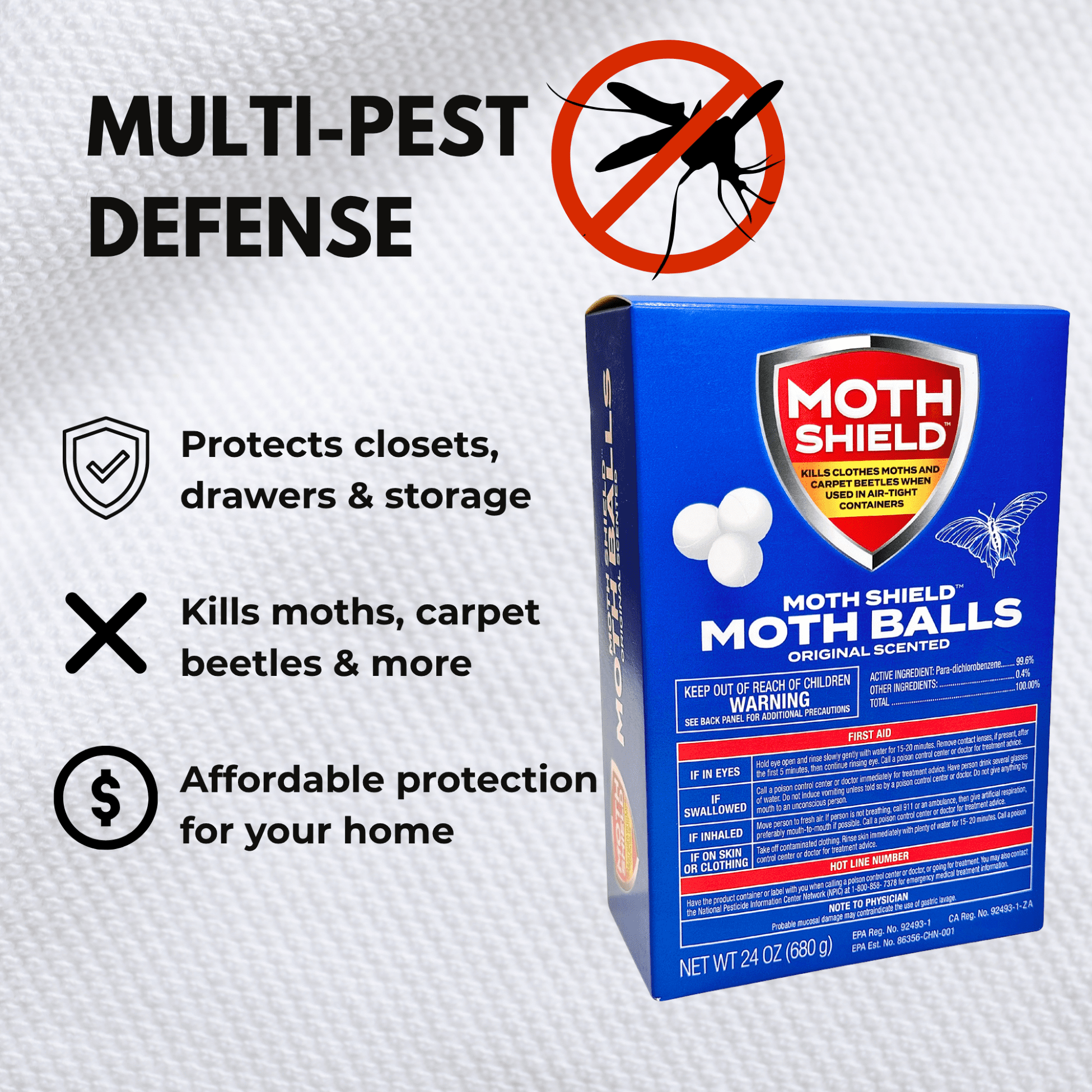 トップス doublet NO MORE MOTH BALLS Long Sleeve T Moth Shield Moth Balls 24 oz., 3 pk., Original Scented - Walmart.com