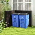 thumbnail image 3 of Costway 2 PCS 48" L x 46" H Air Conditioner Fence Outdoor Privacy Fence Screen Brown, 3 of 9