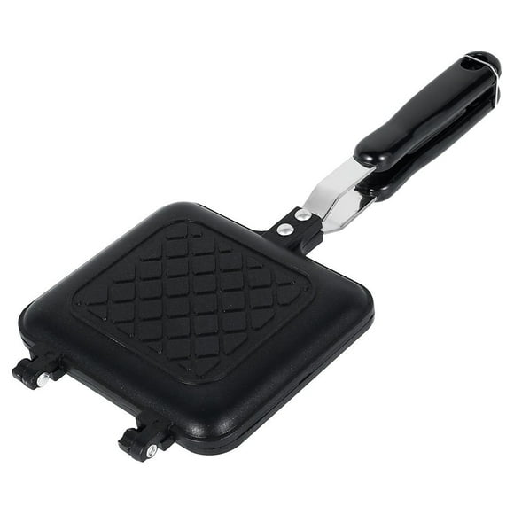 Double Side Bread Frying Pan Non Stick Barbecue Plate Multiple Purposes Sandwich Toaster Mold Heat-resistant Toastie Waffle Maker for Kitchen