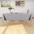 thumbnail image 2 of Checkered Vinyl Rectangle Tablecloth - 60 x 102 Inch - 100% Waterproof Oil Proof Spill Proof PVC Table Cloth, Wipe Clean Table Cover for Dining Table, Buffet Parties and Camping, Grey, 2 of 6