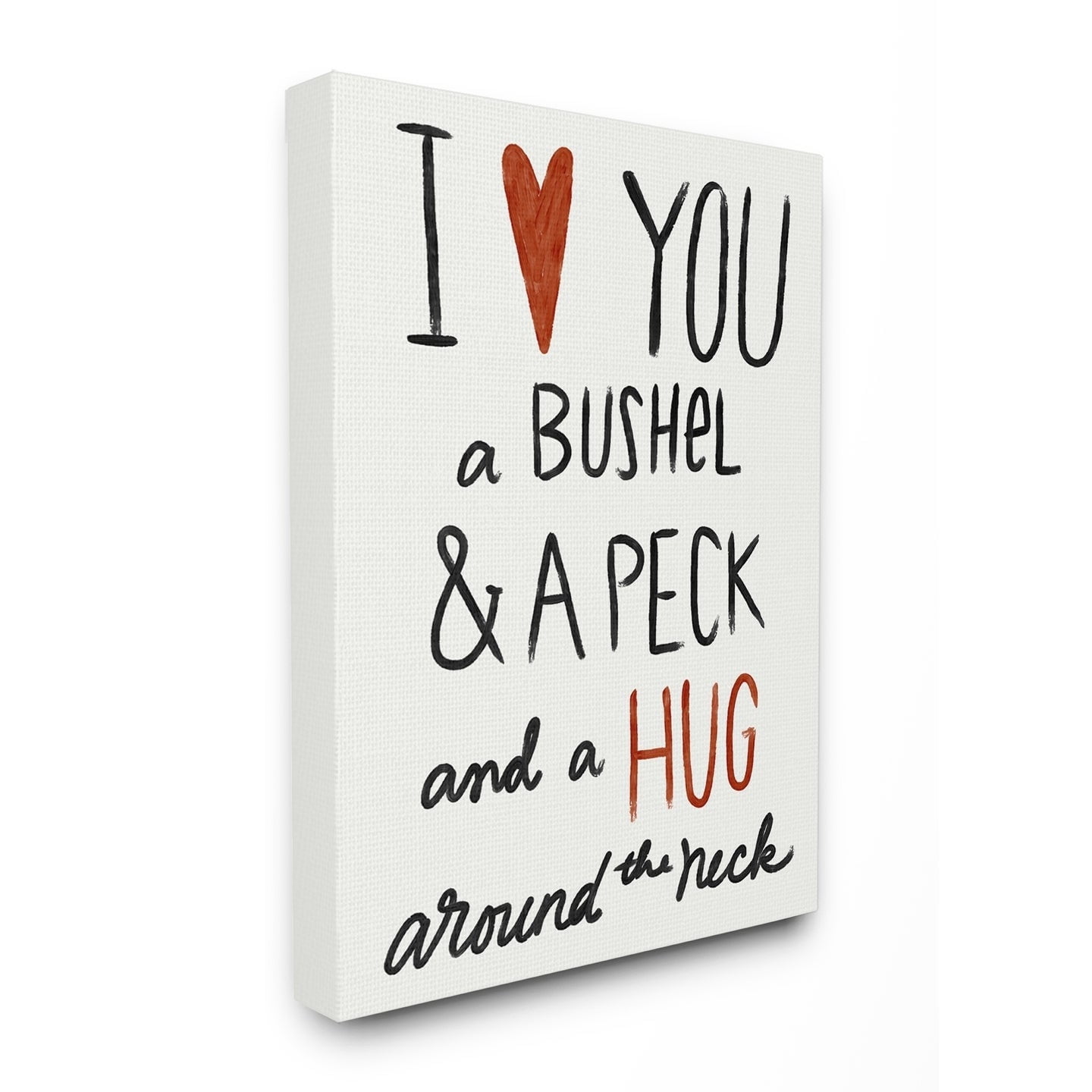 The Stupell Home Decor Collection Bushel and a Peck and a Hug Around The Neck Wall Art