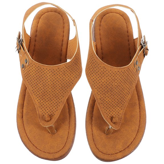 Zoyueyie 1 Pair of Fashion Beach Shoes Sandals Clip Toe Flat Summer Shoes Sandals for Women Girls(38)