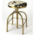 thumbnail image 3 of Beaumont Lane 39" Industrial Cast Iron Adjustable Bar Stool in Gold, 3 of 6