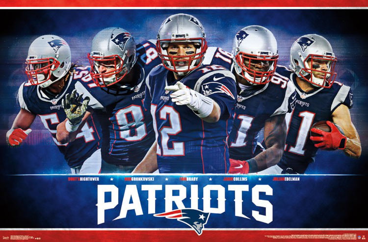 New England Patriots Team 2016 Football Sports Poster 22x34 - Walmart.com