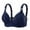 Dark Blue, variant on Large Sized Thin Comfortable Breathable Front Closure Back Hugging Vest Bra for Women Full Coverage Everyday Wear