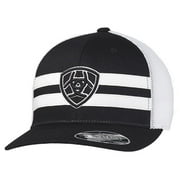 Ariat A300014501 Mens Shield Logo Striped Baseball Hat Cap, Black