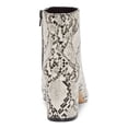 thumbnail image 2 of INC Womens White Snake Skin Print Covered Heel Cushioned Floriann Almond Toe Block Heel Zip-Up Booties 8.5 M, 2 of 4