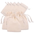 thumbnail image 1 of Phenofice 10Set Drawstring Bags Beige Cloth Jute Cotton for Drawstring Canvas Bag Daily Life, 1 of 8