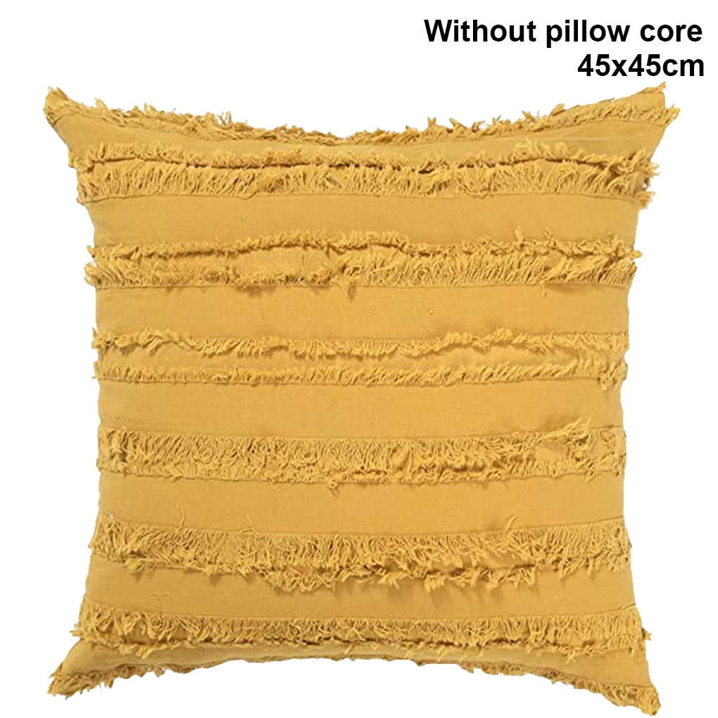Bohemian Throw Pillow Cover Cotton Linen Cushion Case Tassel Decorative
