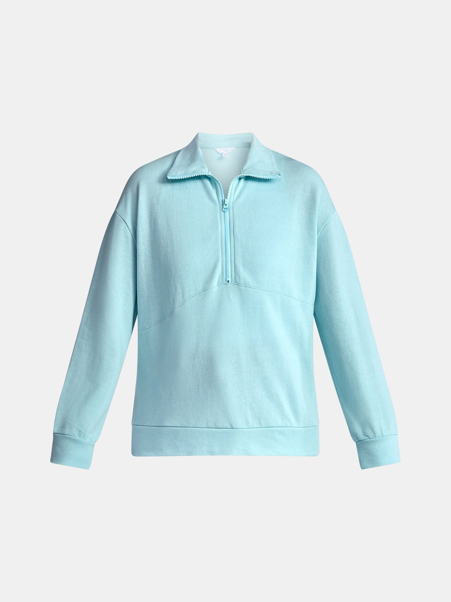 Time and Tru Women's Half Zip Fleece Sweatshirt, Sizes XS-XXXL